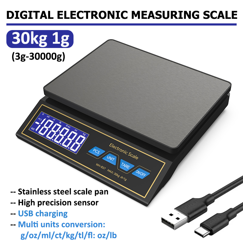 Unique Electronics Gadgets - LCD ميزان المطبخ الرقمي 30 كجم/1