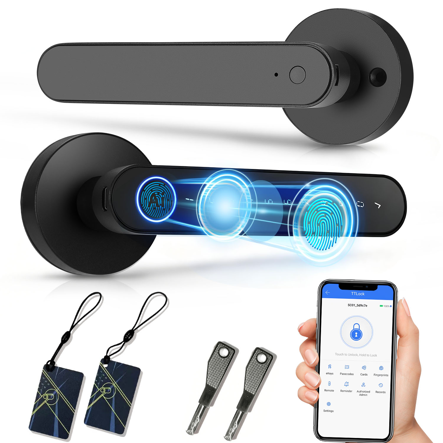 قفل ذكي ببصمة الإصبع مع تطبيق  - مراجعة Unique Electronics Gadgets وسعره