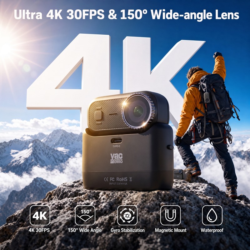 كاميرا APEX Action 4K الرياضية - مراجعة Unique Electronics Gadgets وسعره