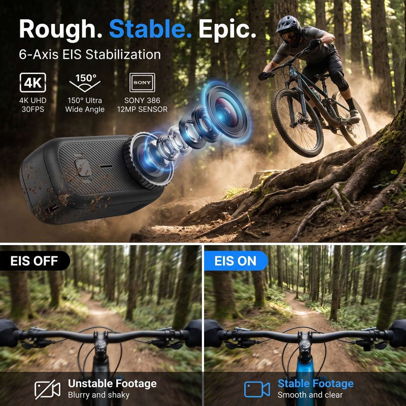 كاميرا APEX Action 4K الرياضية - مراجعة Unique Electronics Gadgets وسعره