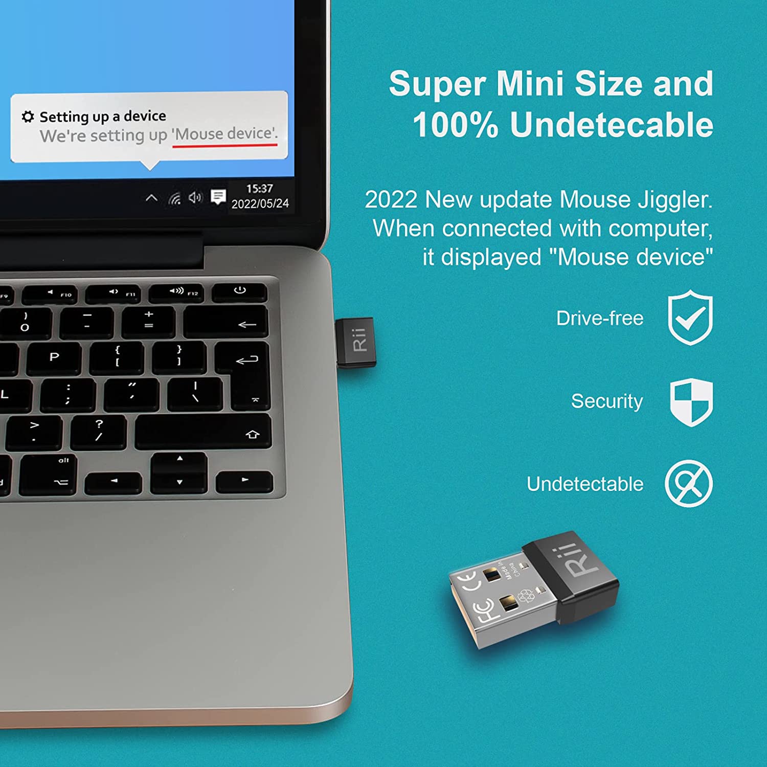 Rii RT301 USB Mouse Jiggler، م - مراجعة Auto Mouse Mover وسعره