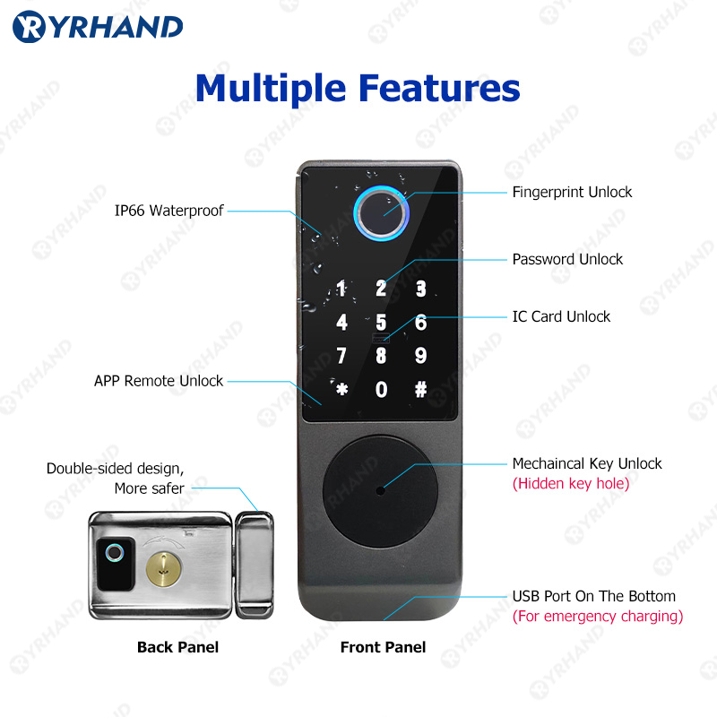 Tuya قفل ذكي مقاوم للماء واي ف - مراجعة Unique Electronics Gadgets وسعره